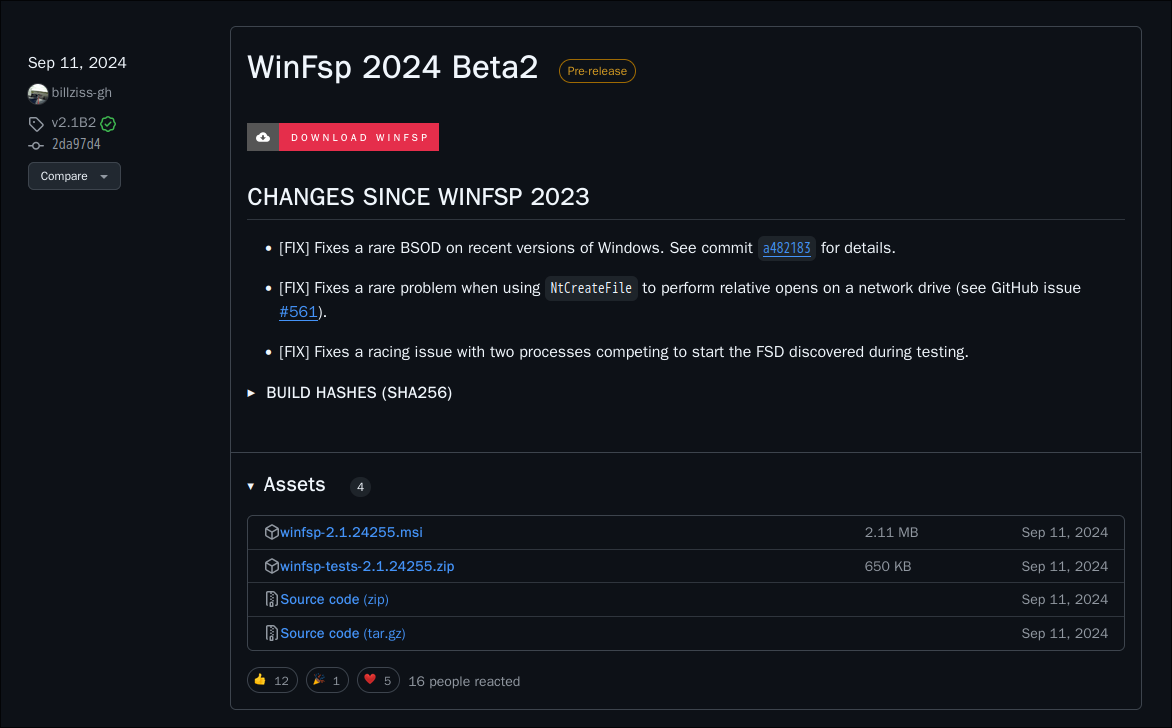 Download WinFsp